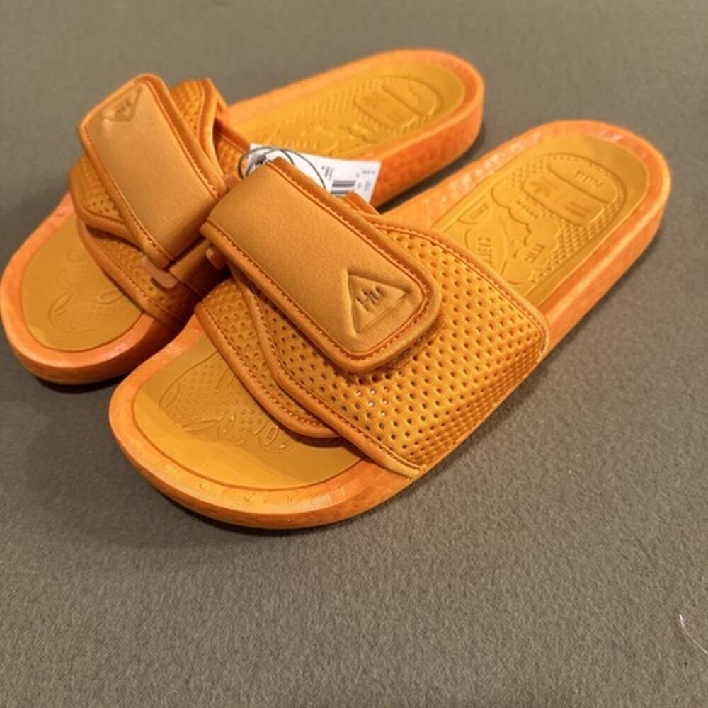 Adidas Originals Pharrell Chancletas HU Boost Slides M 6 W 7 Orange FV7261